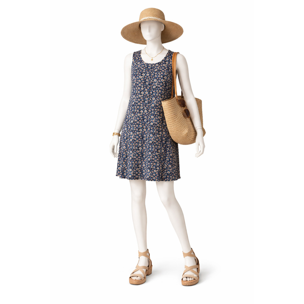 Graduation Floral Resort Cruise Shift Dress Vacation Style Indication Large